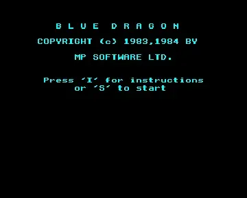 Blue Dragon (1983-84)(MP Software)